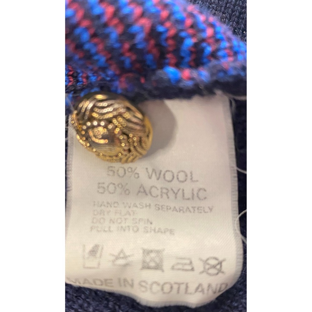 The Edinburgh Collection Wool Blend Cardigan Tartan Plaid Woman's Large VNTG - Picture 4 of 6